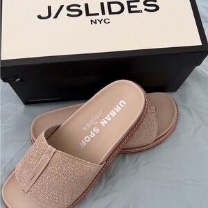 J Slides Beige Slide Sandals